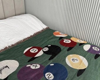 アウトドア寝具 STUSSY BILLIARDS BLANKET Stussy Blanket 8 Ball BILLIARDS TAPESTRY Collector Item Rare