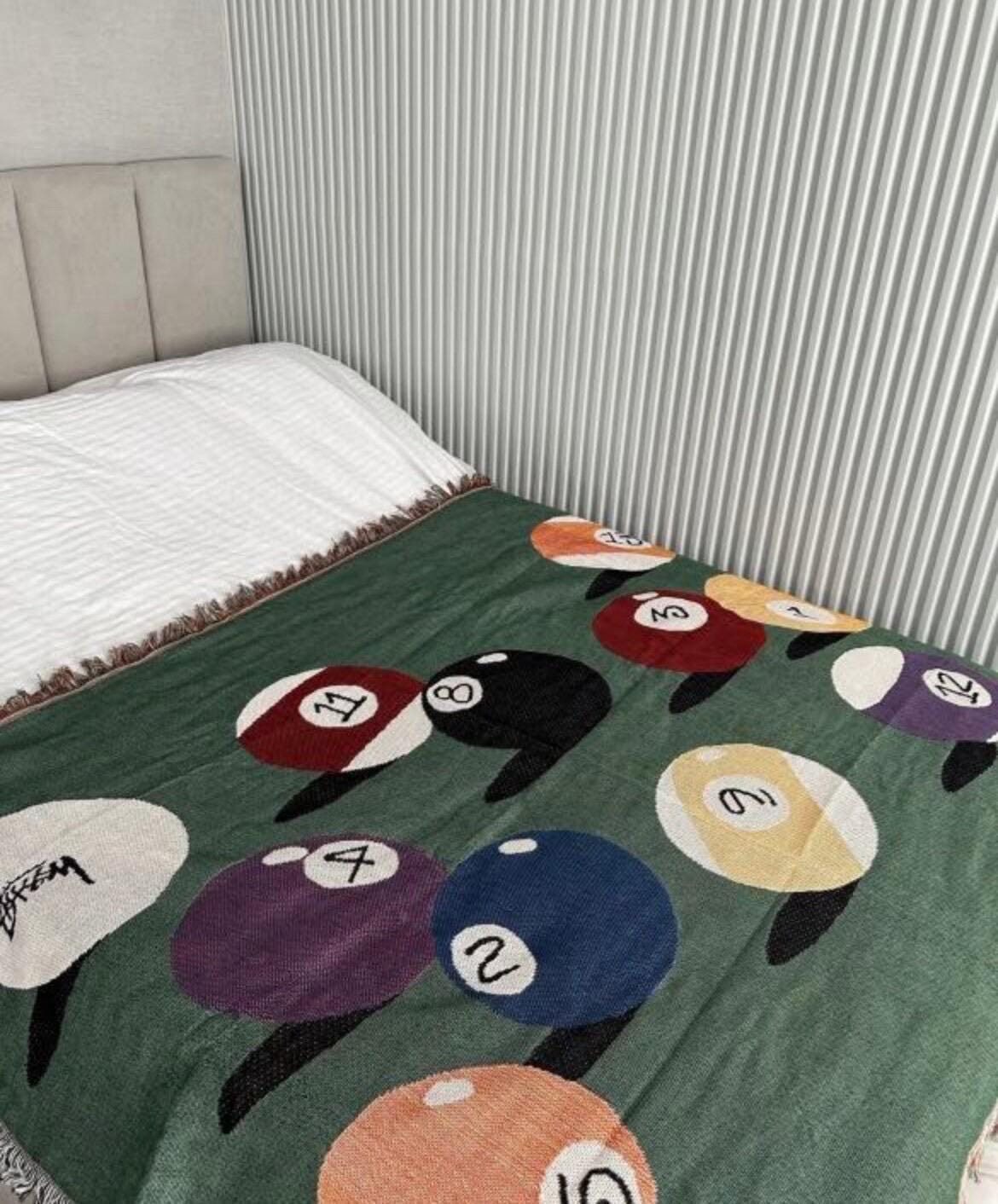 Stussy Blanket 8 Ball BILLIARDS TAPESTRY Collector Item Rare