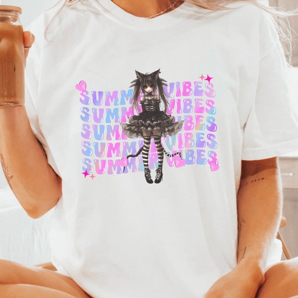 Nerdy Girl Unisex T-Shirt, Summer Shirt, Summer Vibes Shirt, Teen Summer Shirt, Ladies Summer Vibes Top, Nerdy Girl Gift, Goth Shirt