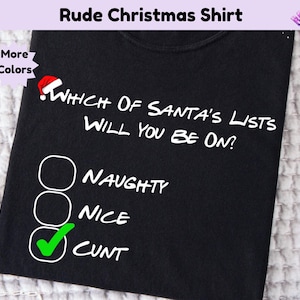 Cunt Shirt, Weihnachten Cunt Shirt, Offensive T-Shirt, Erwachsene Humor Shirt, lustiges unhöfliches T-Shirt, Weihnachtsgeschenk für ihn, Cunt Geschenk