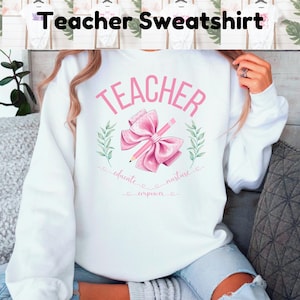 Teacher Sweatshirt: Cotton-Blend Crewneck, Back To School Gift