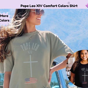 Pope Leo Comfort Colors T-shirt For Her Religious Shirt Vintage Style Pope Tee Shirt For New Pope Leo