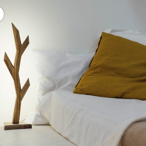 Versatile Wood Bedside Lamp: Modern Table & Desk Lamp, Reading Light, Nightlight, LED Accent Lamp