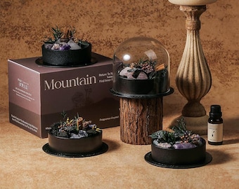 Aroma silencioso – Difusor de piedra con brillo suave