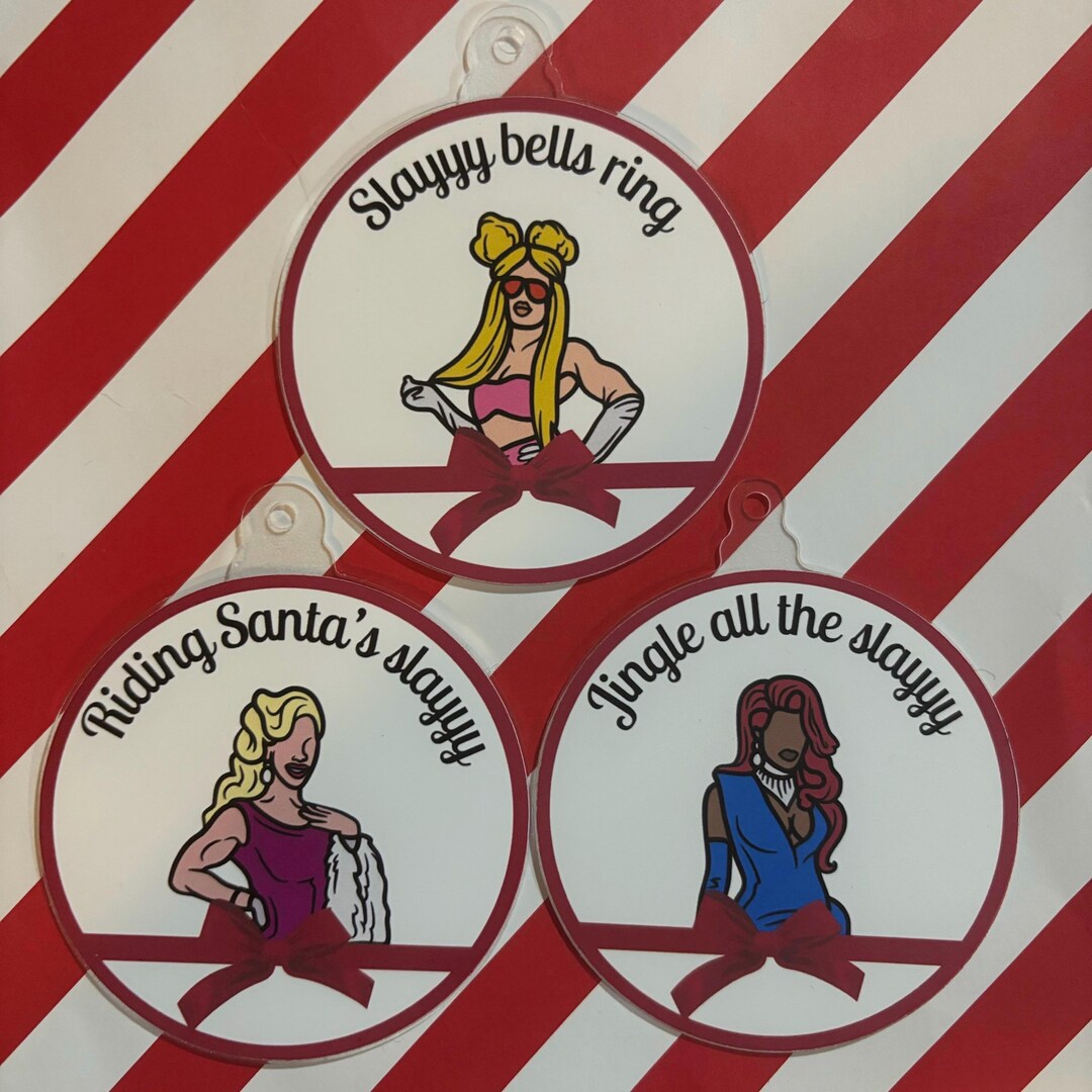 Drag Queen Xmas Baubles LGBTQ Tree Decorations Queer Christmas