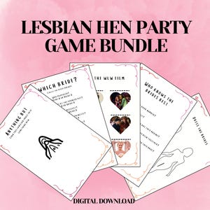 Lesbische Junggesellinnenabschiede - Mrs & Mrs Bachelorette Night Pack, Queer Party Spiele Digitaler Download