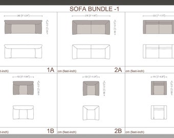 Sofa Set Bundle plan DWG/CAD, Top view sofa, Furniture plan, Architecture plan items, Architecture templates, Furniture block, Cad Block