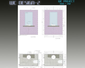 Progetto di progettazione WC: disegni architettonici (DWG e PDF)