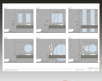 Badezimmer-Design DWG, Badezimmer-Design-Ideen, Badezimmer-Design, Badezimmer-Architekturzeichnung, Badezimmer-CAD, Badezimmer-Erhöhungen