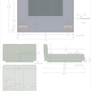 Schlafzimmer-Designprojekt DWG, Schlafzimmer-Architekturzeichnung, Schlafzimmer-CAD, Bettdesign, Wandpaneel-Design, Holzpaneel-Design, Nachttisch-Design Bild 3