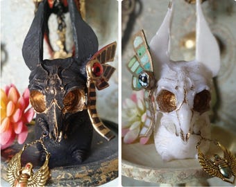 Anubis Diavolos Figurine .Made to order.Handmade.AcrylicHotGlue.Curiosity cabinet.Acient egypt
