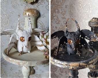 Archangels Diavolos Figurine .Made to order.Handmade.AcrylicHotGlue.Curiosity cabinet