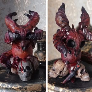 Diavolos Figurine .Made to order.Handmade.AcrylicHotGlue.Curiosity cabinet
