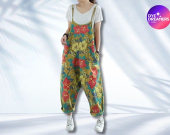 Women's Jumpsuit Pullover | Sleeveless Floral Romper | Fashionable Outwear