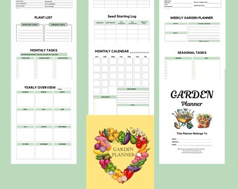 Garden Tracker, Garden Planner, Garden Journal, Garden Calendar, Garden Log, Gardening Organizer, Gardening Book, Plant Planner, Print PDF,