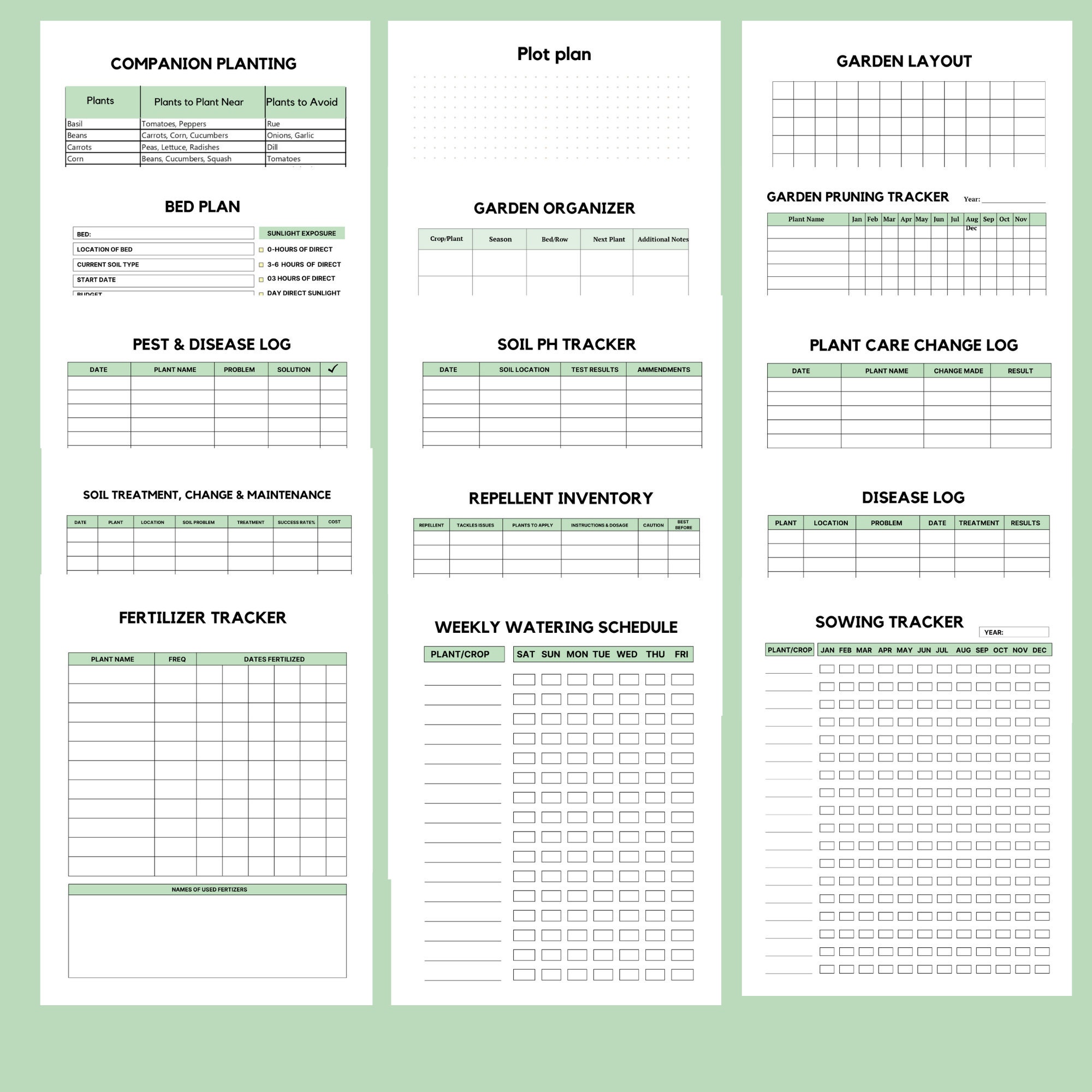 Garden Tracker, Garden Planner, Garden Journal, Garden Calendar, Garden Log, Gardening Organizer ...