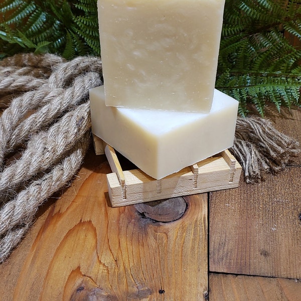 Clean and simple all natural vegan soap for sensitive skin. No color, no fragrance