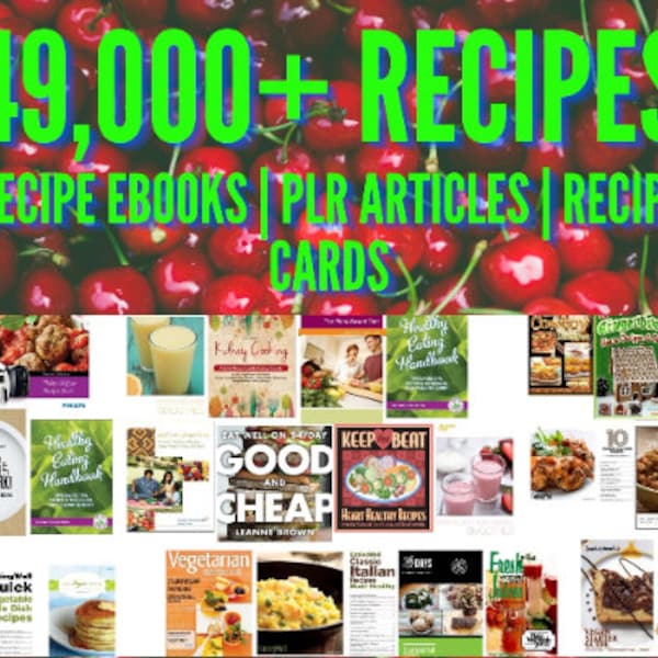 Special eBook Recipes (49000+) | PLR Articles Recipes | Digital Recipes| Healthy Recipes | Recipe Cards with Images | EBook PDF