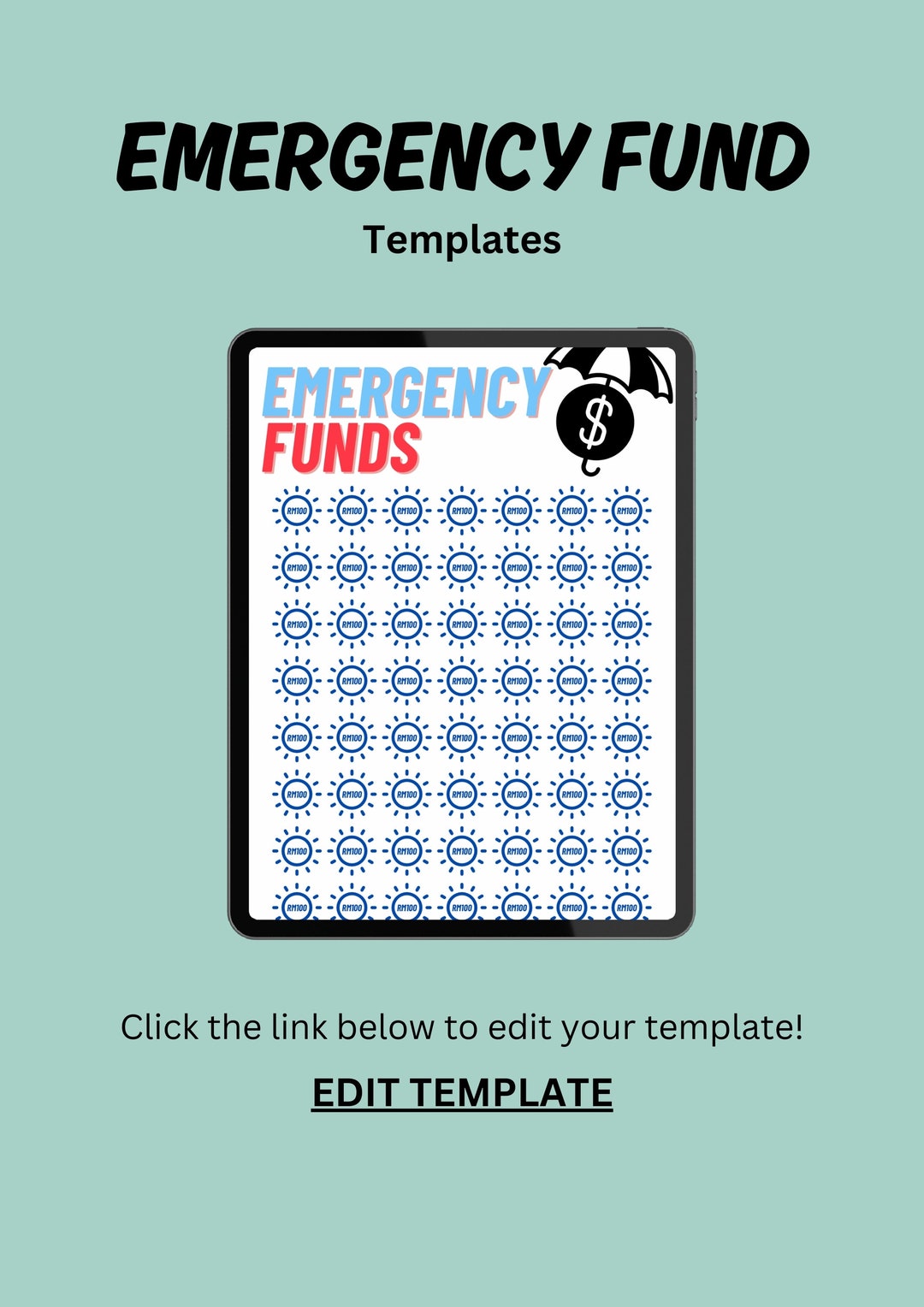 Printable Digital Emergency Fund Template - Etsy