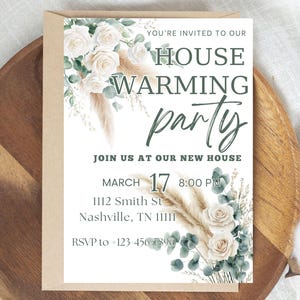 Hauseinweihung Einladung Einweihungsparty Einladung Digital Housewarming Party-Einladung Housewarming Invite Hauseinweihungseinladungen