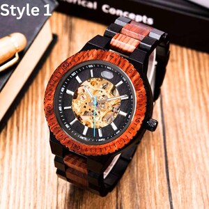 Engraved Watch, Wood Watch, Watch for Men, Groomsmen Watch, Unique Watch, Father&#39;s Day Gift, Custom Engraving, Gift for Him, Boyfriend Gift