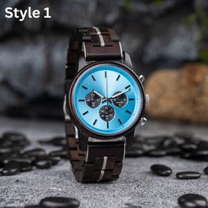 Wooden Watch, Engraved Watch, Mens Watch, Personalized Watch, Groomsmen Gift, Anniversary Gift, Boyfriend Gift, Birthday Gift, Gift for Dad