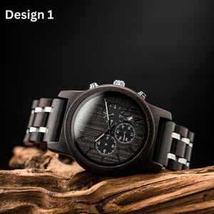 Wood Watch for Men, Personalized Wood Watch, Wooden Watch, Engraved Watch, Anniversary Gift for Him, Birthday Gift for Father Husband Son