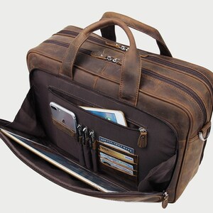 Personalisierte Aktentasche für Männer, Businesstasche, Laptoptasche, Schultertasche, Herrentasche, Crossbody-tasche, Messenger-tasche, Geschenke für ihn, Geschenke für sie Bild 4