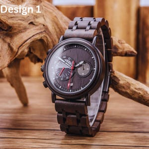 Wooden Watch, Wood Watch for Men, Wristwatch, Personalized Watch, Engraved Watch, Groomsmen Watch, Gift for Him,Birthday Anniversary Gift