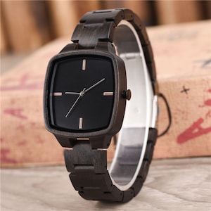 Wood Watch, Personalized Watch, Custom Wooden Watch, Engraved Watch, Anniversary Gift, Birthday Gift, Gift for Him Her, Groomsmen Bride Gift