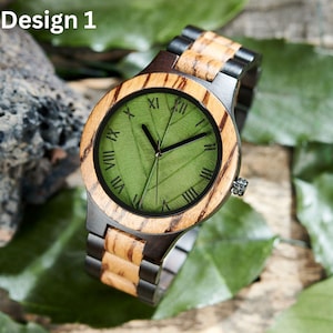 Wood Watch for Men, Personalized Watch, Wooden Watch, Engraved Watch, Anniversary Gift for Him, Birthday Gift for Father Husband Son