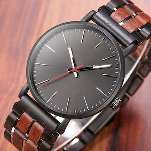 Wood Watch, Personalized Watch, Engraved Watch, Wooden Watch, Groomsmen Watch, Mens Watch, Anniversary Gift for Him, Boyfriend Gift for Men