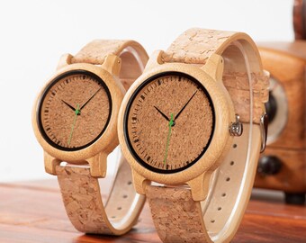 W245 Couple’s Wooden Watches | Personalized Engraving | Anniversary, Wedding, Valentine’s Day Gift | For Him & Her