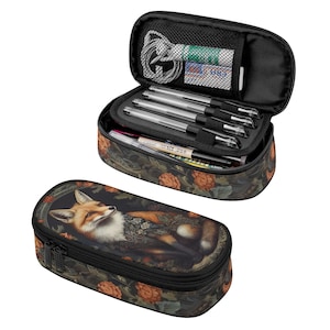Astuccio portapenne a 3 strati/semplice stile cottagecore. Organizer per trucchi, borsa gotica, scatola regalo, stile horror gotico punk.