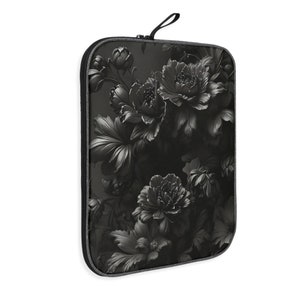 Gothic Flowers Tablet Sleeve Compatible with Laptop Bag 13 inch 14 inch, goth bag, gift box, horror gothic punk.