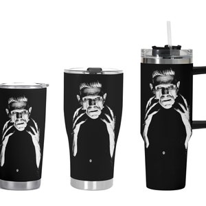 Stainless Steel Tumbler 20/30/40oz Printed Cup Gift, Frankenstein, Horror, Gothic