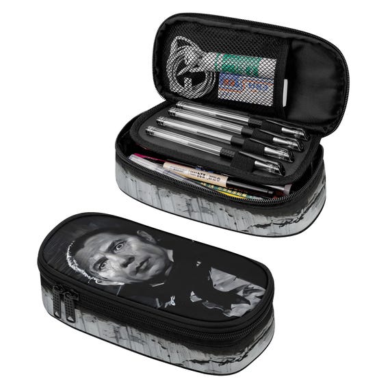 Dracula Bela Lugosi Pencil Case: 3-Layer Gothic Makeup Organizer