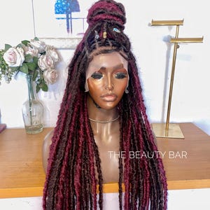 Soft Locs lace frontal. Dread Loc Wig for black women. Full lace wig faux Locs , butterfly Locs, boho Locs  , dread Locs wig , Nu Locs .