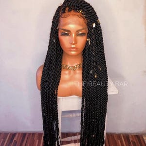 30&quot; Senegalese Twist Wig: Braided Lace Wig for Black Women