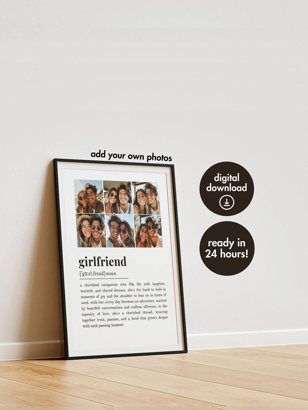 Girlfriend Definition Photo Collage | DIGITAL DOWNLOAD | Unique ...