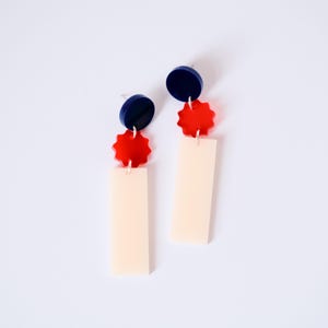 Ammi Earrings - Bold Geometric Handmade Colourful Earrings - Made in Scotland - Contemporary Statement Earrings