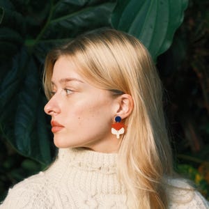 Faun Earrings - Bold Geometric Colourful Hand Made Earrings - Made in Scotland - Contemporary Statement Earrings