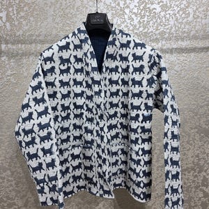 Quilted Block Print Jackets, Cotton Floral Bohemian Style Fall Winter Jacket, Streetwear Quilted Reversible Jacket for Women, Gift For Her