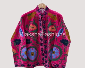 Bohemian Velvet Suzani Short Jacket – Boho Embroidered Festival Coat, Handmade Tribal Velvet Jacket | Suzani Velvet Jacket | Gift For Wife