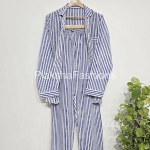 Indian 100% Pure Cotton Pajamas Set, Women&#39;s Pj&#39;s, Night suit Set, trousers shirts Nightwear, Summer Dress, Bridesmaid pj set, Gift For Her