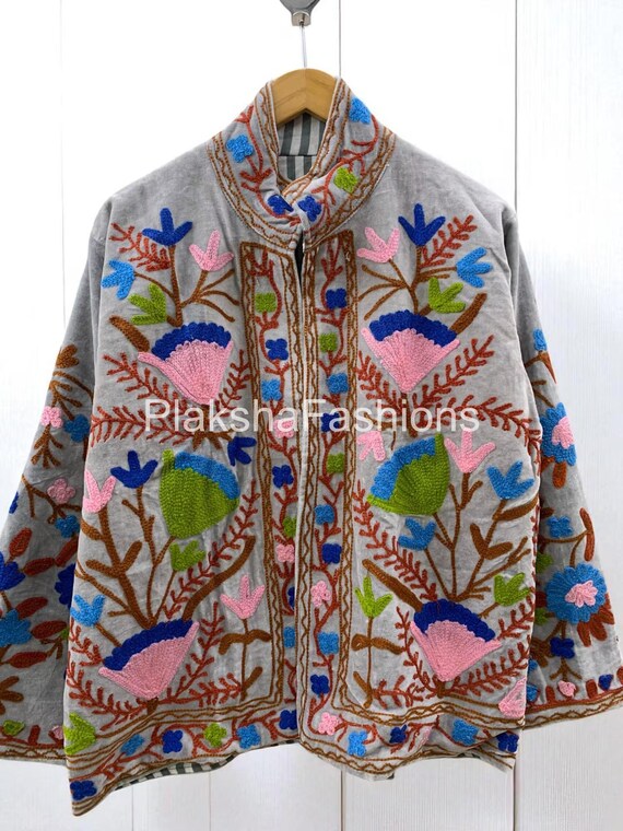 スザニ刺繍ベルベットショートジャケット、ハンドメイドストリート