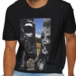 Surrealism Art T-Shirt| Handmade Gift, Handmade Shirt, Unisex Gift, Artistic Gift, collage art, surrealist collage, vintage art, alternative