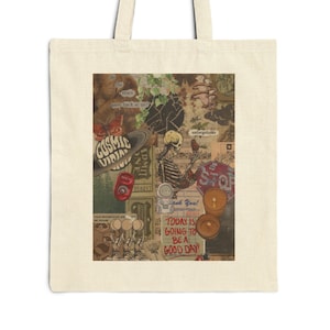 Old Soul Book Vintage Collage Art Baumwoll-Canvas-Einkaufstasche | Handgefertigtes Geschenk, Geburtstagsgeschenke, Kunst-Einkaufstasche, Buch-Einkaufstasche, Bibliotheks-Einkaufstasche