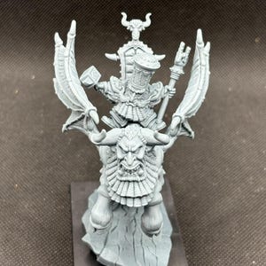 Sorcerer on Lammasu + Sorcerer on foot - Evil Dwarf Army