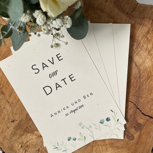 Save the Date Karte | Hochzeit | Einladung | Din A6 | personalisiert | nachhaltige Hochzeitspapeterie